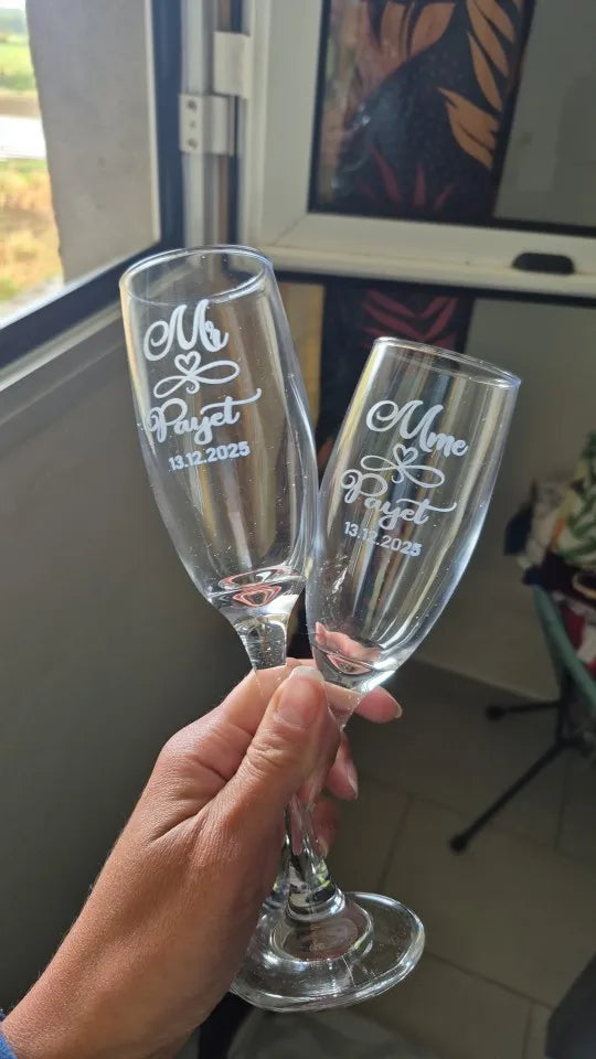 Flûte Champagne Gravée Unique