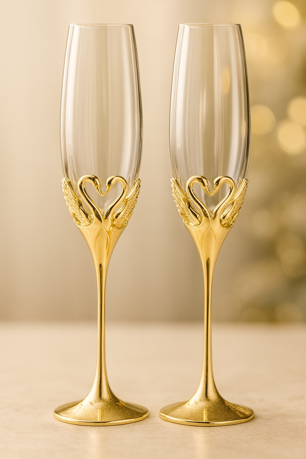 Flûtes de Mariage – Collection Cœurs Cristallins