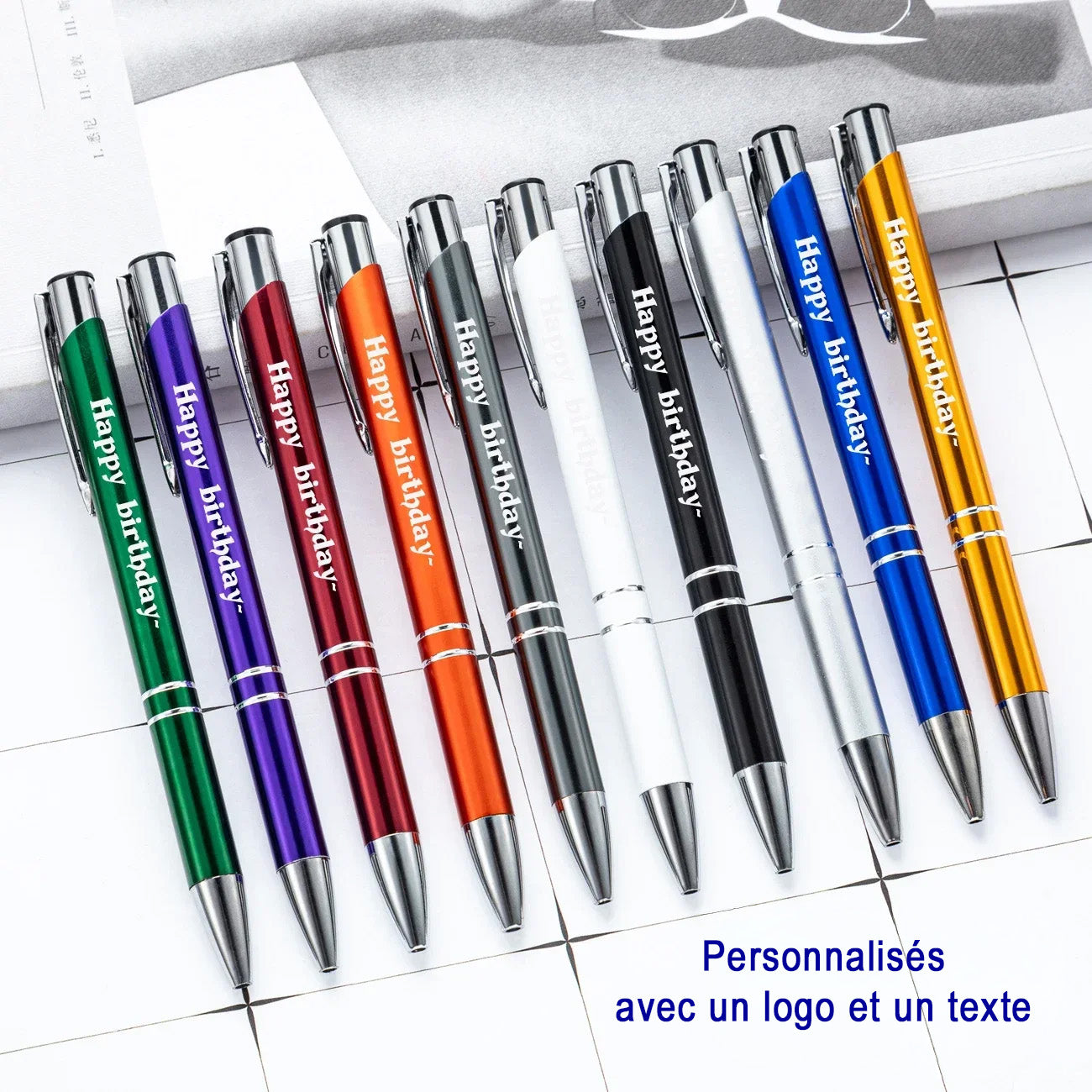 Stylo bille en aluminium personnalisés avec ou sans stylet