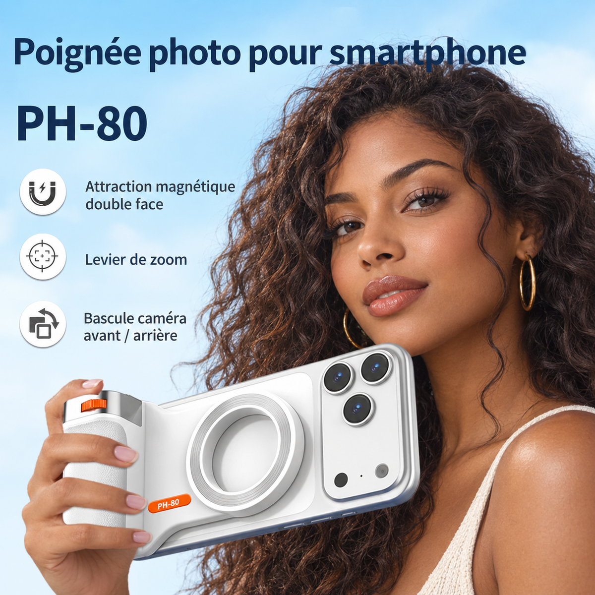 Poignée photo magnétique pour smartphone – Camera Grip ARRIVAGE FIN SEPTEMBRE